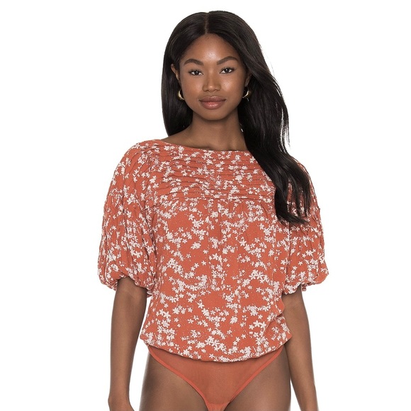 NEW FREE PEOPLE REVOLVE FLORAL PRINT BODYSUIT - Picture 2 of 9